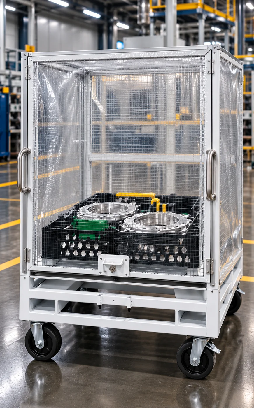 Industrial mobile enclosure for protected components